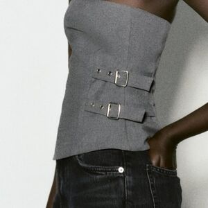 Edgy Goth Victorian Corset Top By ZARA NWT Witchycore